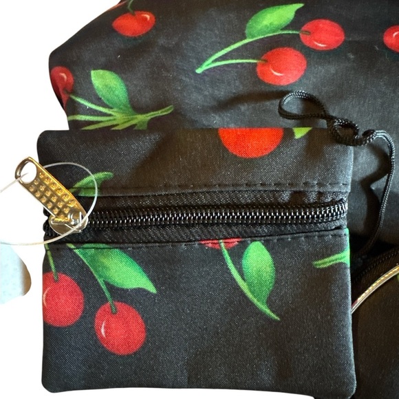 Cherry Print Tote Bag Set - Picture 2 of 13